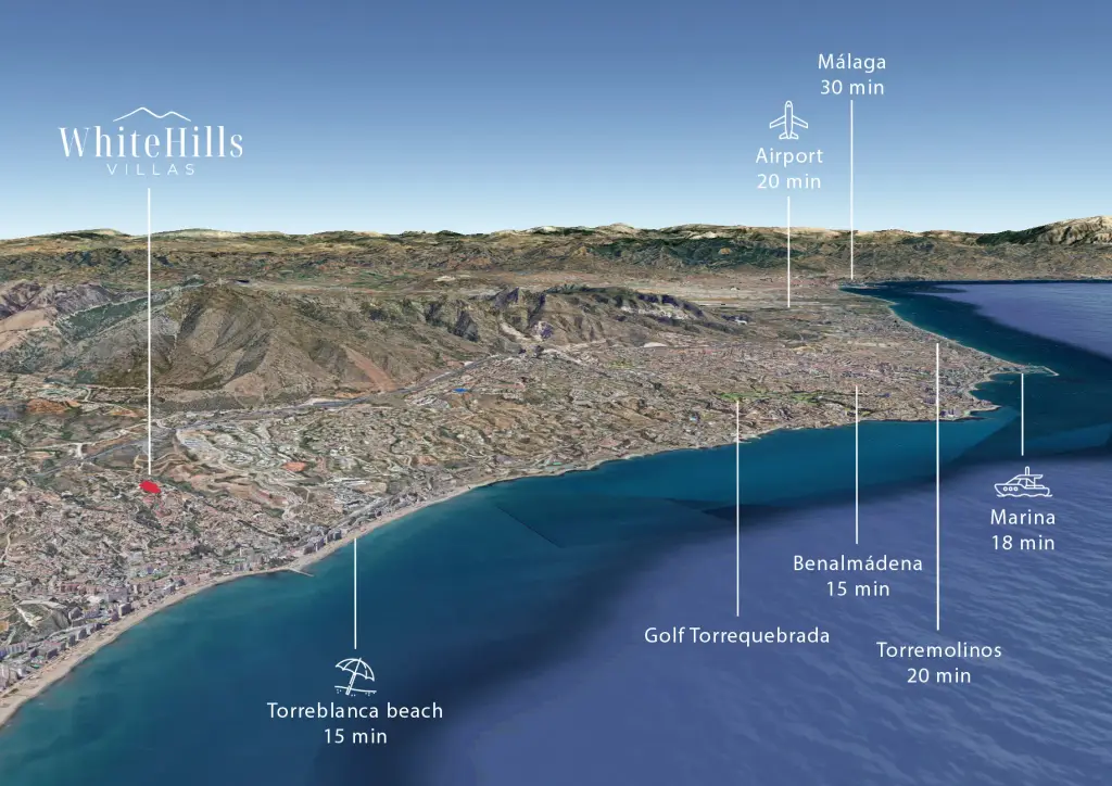 Mapa de ubicación de WhiteHills Villas en Torreblanca, Fuengirola